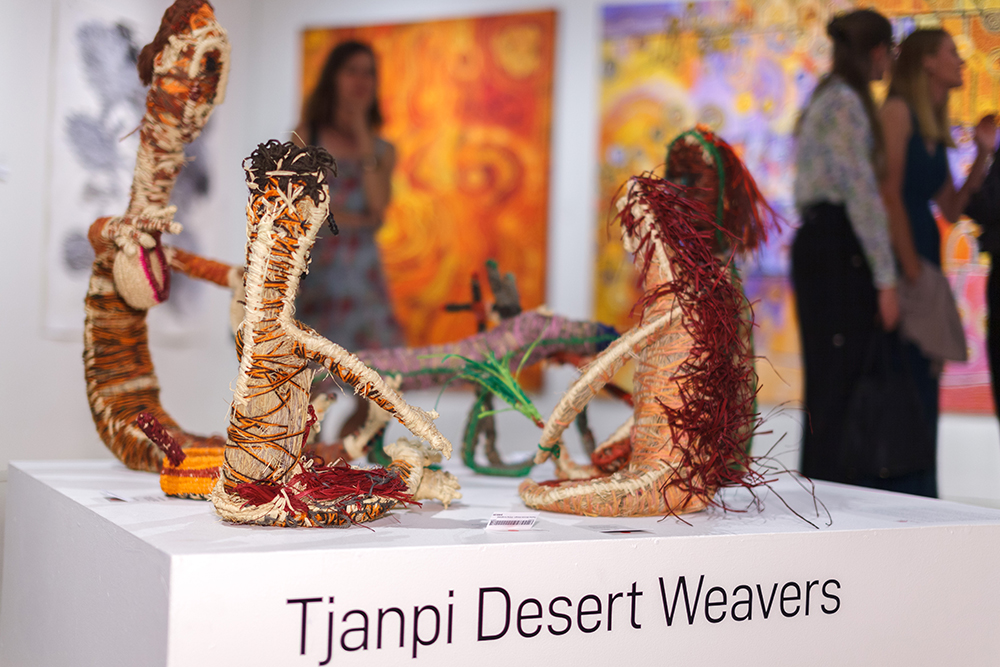 Tjanpi Desert Weavers, Desert Mob Exhibition 2019 - Image James Henry, Desart