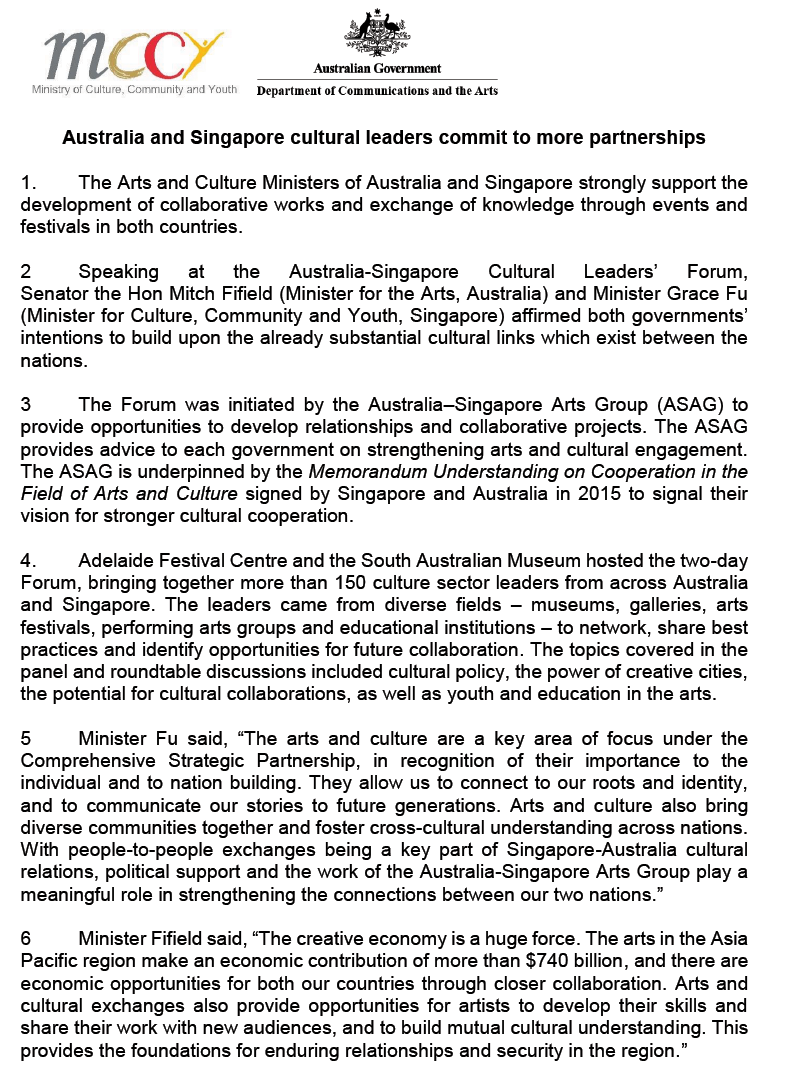 Joint ASAG release - Communique