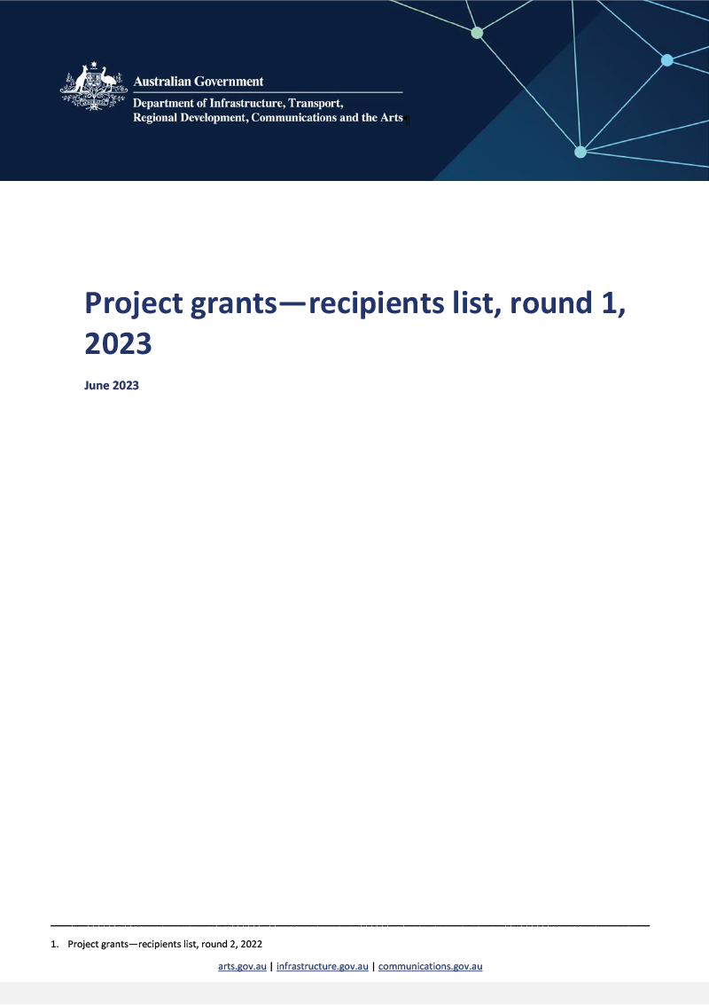 Regional Arts Fund 2023 Round 1 project grant recipients thumbnail