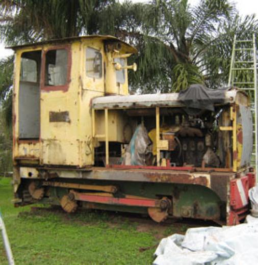 Unrestored Alexandra of Malcolm Moore diesel locomotive GT-112-DH1