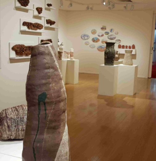 Image credit: Clay on Country (2022), Araluen Arts Centre (installation image). Photo by Jo Foster, courtesy of Artback NT.
