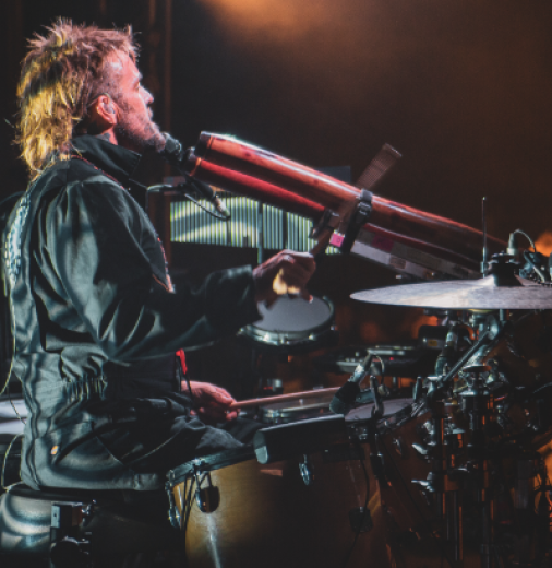 Xavier Rudd performing at Federation Park, Exmouth WA in 2022, organised by Froth Craft Brewery. Photo by Renae Harvey