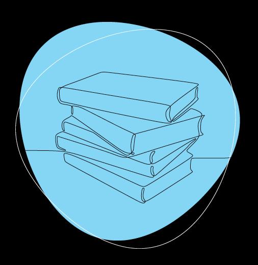 Tile—Lending Rights—drawing of pile of books.