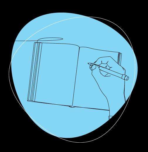 Tile—Lending Rights—drawing in writing in open book.