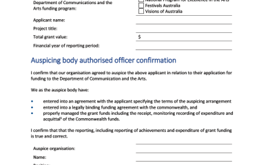 Auspice body report confirmation