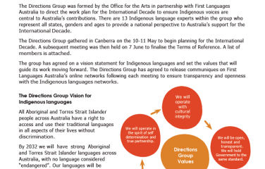 International Decade of Indigenous Languages—First Communique
