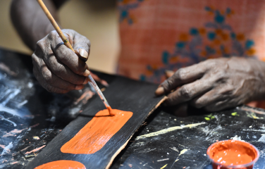 Joy Nabegeyo, Marrawuddi Arts. Photo by Wayne Quilliam © DAAF/Copyright Agency, 2024