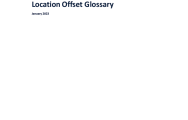 Location Offset Glossary - January 2023