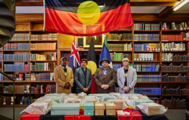 Smithy Wilson, Wuthathi Community Representative; Wayne Blair, Woppaburra Community Representative; Thomas Holden, Warrgamay Community Representative; Keron Murray, Wuthathi Community Representative.