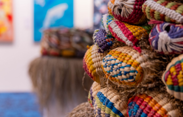 Weaving  with bright colours.