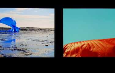 Image credit: Video installation ‘You don’t need me to tell you’ (by Kate Scardifield, 2022) from Pliable Planes: Expanded Textiles & Fibre Practices exhibition at Art Gallery of Ballarat.